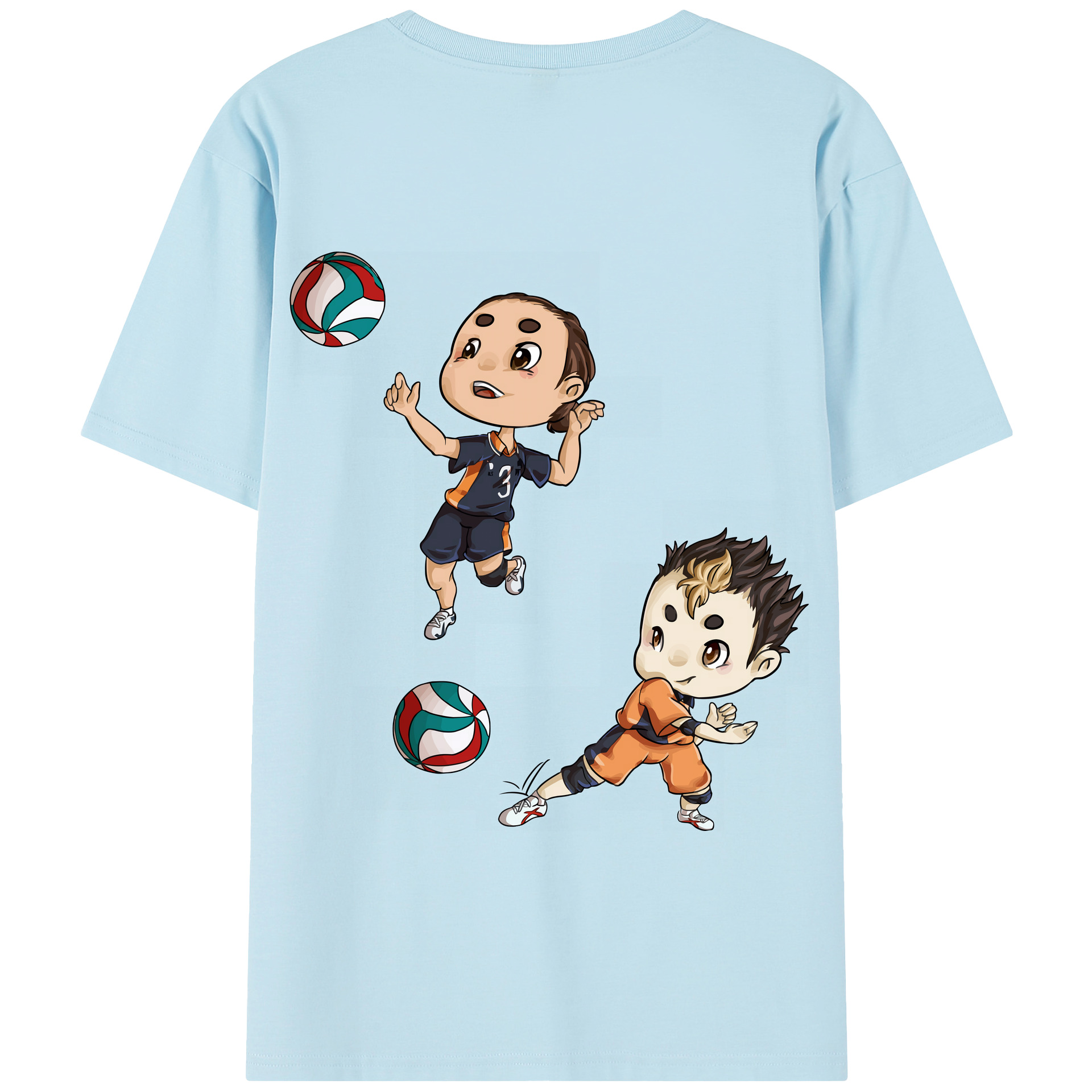 （画像用） ハイキュー!! Haikyu!! 綿100％半袖Tシャツ（背面プリント）